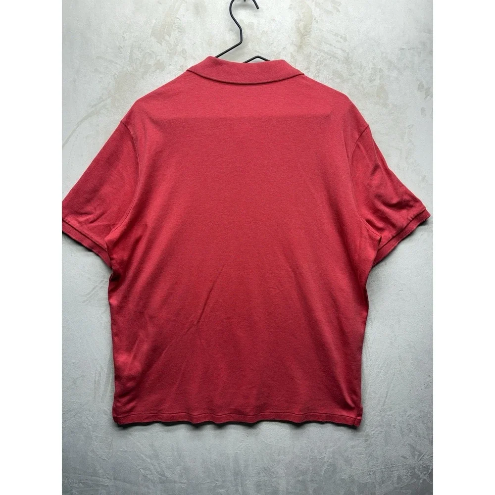 Polo Ralph Lauren Custom Slim Fit Polo Shirt Men's L Red Soft Touch Flesh Pony
